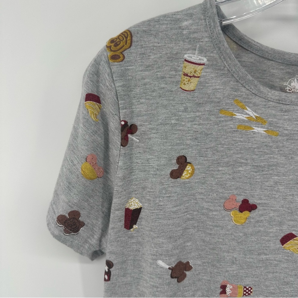 Disney Parks exclusive t-shirt allover print Disney inspired snacks food icon - Picture 2 of 5